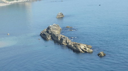 skały w wodzie – West Lulworth, Wielka Brytania