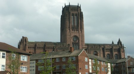 Liverpool Liverpool Cathedral - największa anglikańska, neogotycka katedra w Anglii – Wielka Brytania