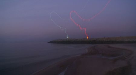 Ustka,wejście do portu. – Polska