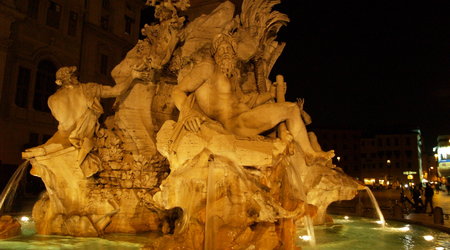 Fontanna dei 4 fiumi - Piazza Navona – Rzym, Włochy