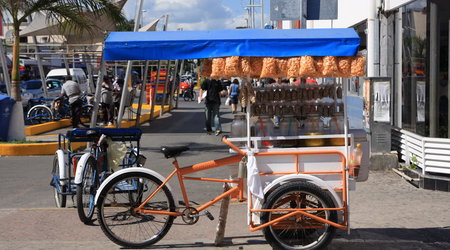 rowerowy stragan w Playa del Carmen – Puerto Morelos, Meksyk