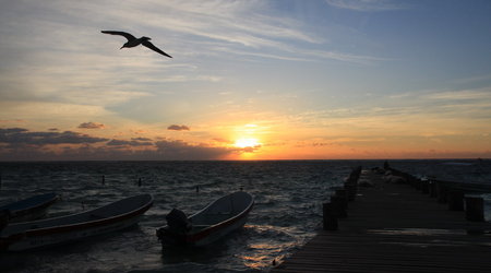 wschód słońca w Puerto Morelos – Meksyk