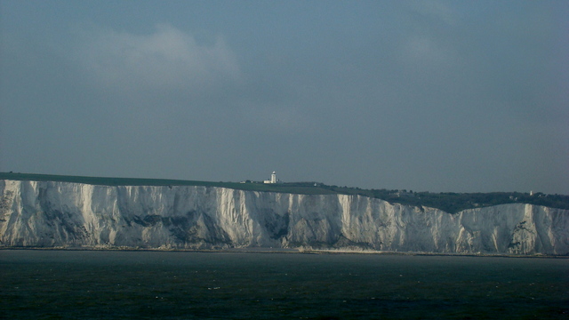 Widok z promu na Dover