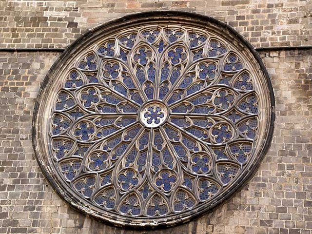 Rozeta kościoła Santa María del Pí,Barcelona