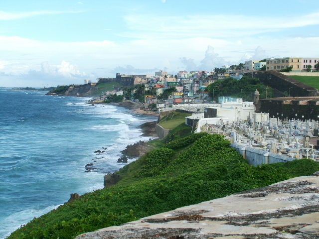 Widok z murow twierdzy El Morro