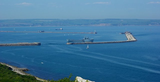 Isle of Portland - widok na Weymouth