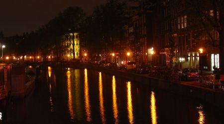 Amsterdam noca Amsterdam nocą – Holandia