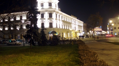 Lublin  - Hotel Europa nocą – Polska