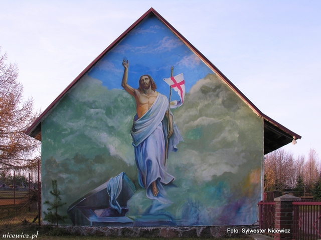 Foto Sylwester Nicewicz - Kozioł, malowidlo na scianie