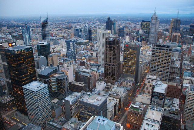 melbourne z tarasu widokowego