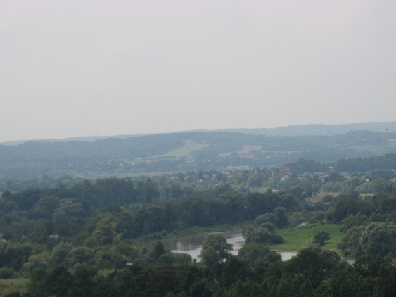 widok ze wzgórza zamkowego