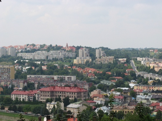 widok ze wzgórza zamkowego