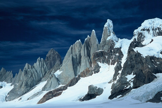 Circo de los Altares, widok na Cerro Torre i Fitz Roy'a