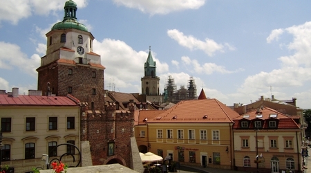 Brama Krakowska i kamienice – Lublin, Polska