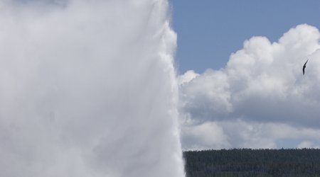 Gejzer Old Faithful w pełnej krasie – Park Narodowy Yellowstone, Stany Zjednoczone Ameryki