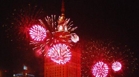 Wawa nocą  pokaz sztucznych ogni 10 10 2009 084 – Warszawa, Polska