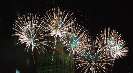 Wawa nocą  pokaz sztucznych ogni 10 10 2009 103 – Warszawa, Polska