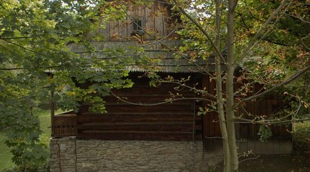 Chałupa Banasika  - widok z Lamusa – Sidzina, Polska