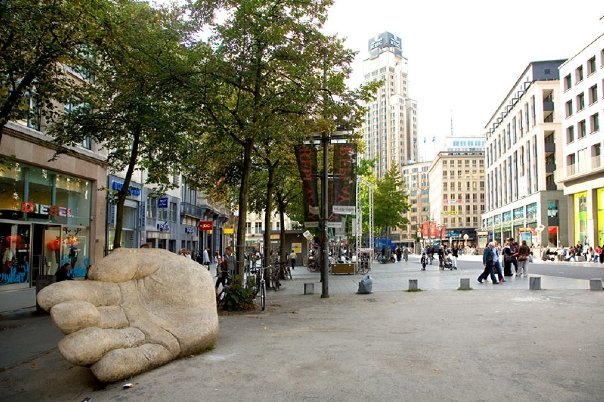 antwerpen - Meierstraat i ręka - symbol miasta