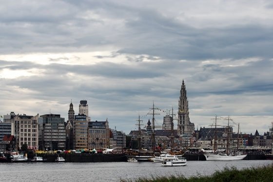 antwerpen - widok na port i katedrę