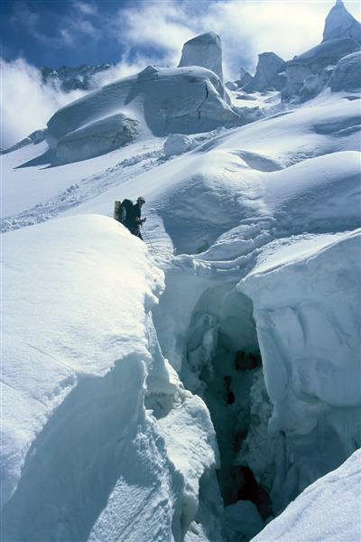 17  chamonix  francja  mt  blanc szczeliny