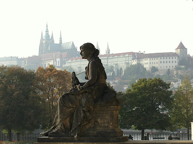 Praga  czechy  widok na hradczany