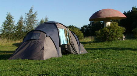 CC Camping - nasz namiot pod grzybkiem – Föglö, Finlandia