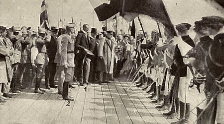 1924 - Powitanie   marszałka  Hindenburga na  sopockim  molo (z  archiwum  rodzinnego) – Sopot, Polska