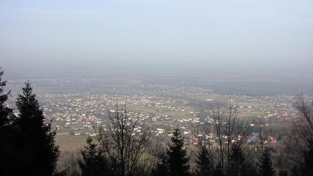 Widok na Kozy - największą wieś w Polsce