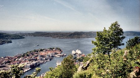 Bergen z wzgórza  Floyen – Norwegia