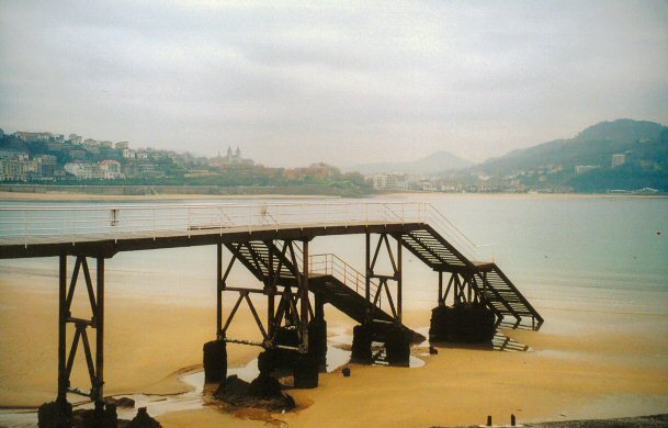 San Sebastian - La Concha - po  odpływie