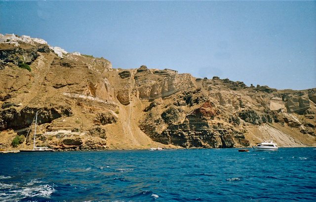 Odpływamy z Santorini na  Nea Kameni 