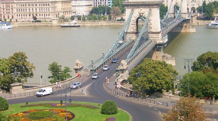 widok na Most Łańcuchowy – Budapeszt, Węgry