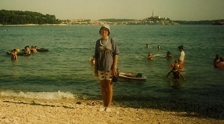 Halinka na plaży w Rovinj. – Chorwacja