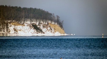 Sopot-zima2010-widok  z  plaży  na  orłowski  klif – Polska