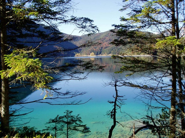 Jezioro Eibsee, Bawaria, Niemcy