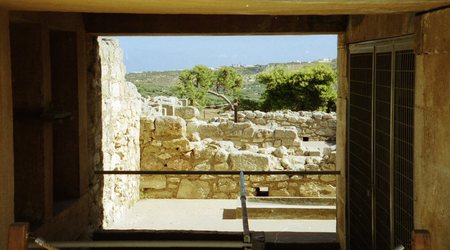 Knossos -ruiny  pałacu  króla  Minosa – Grecja