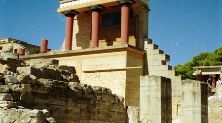 Knossos -ruiny  pałacu  króla  Minosa – Grecja