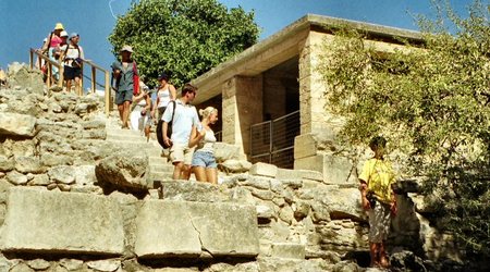 Knossos -ruiny  pałacu  króla  Minosa – Grecja