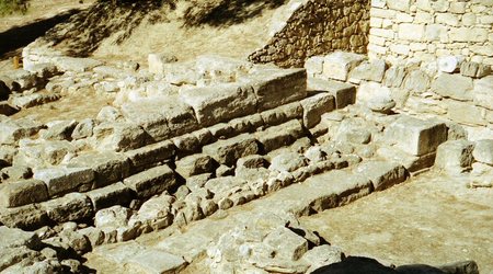 Knossos -ruiny  pałacu  króla  Minosa – Grecja