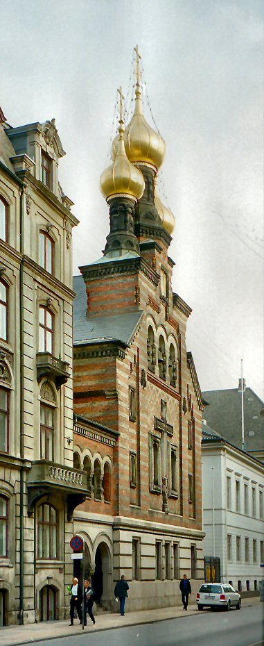 Kopenhaga- cerkiew  - pamiątka  koligacji  królewskich