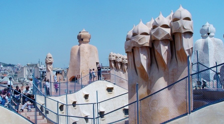 Gaudi, na dachu Casa Mila – Barcelona, Hiszpania
