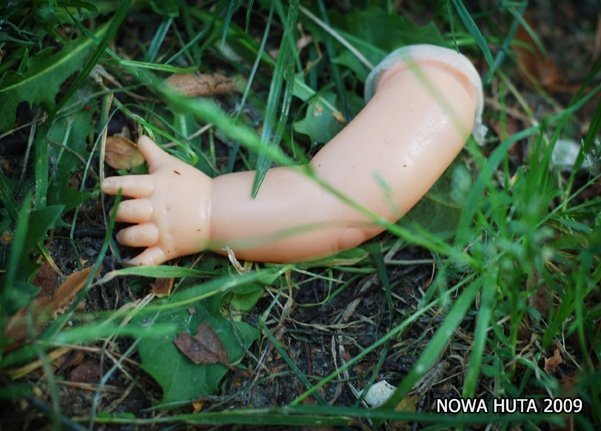Fragment poległego kibica nowohuckiego.