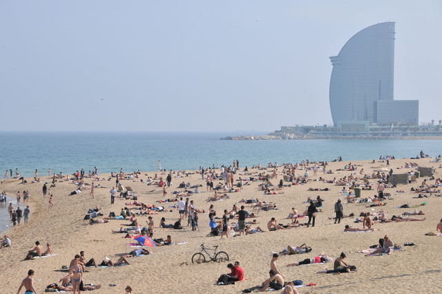 Dsc 1615 plaża obok dzielnicy Vila Olimpica