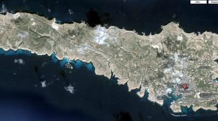 Mapa wyspy – Lampedusa, Włochy
