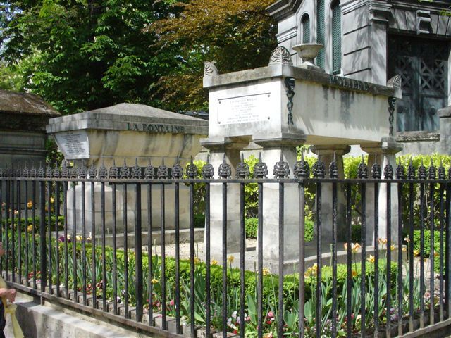 Cmentarz Père-Lachaise -Molier i La Fontaine