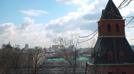 Moskwa widok ze strony Tainickiej baszty – Rosja