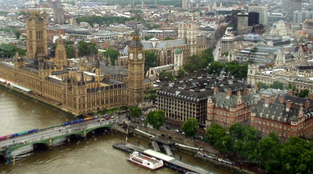 Widok z London Eye – Londyn, Wielka Brytania