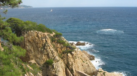 widok z Ogrodu botanicznego – Blanes, Hiszpania