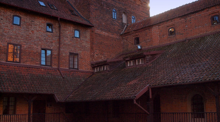 widok z dziedzińca – Nidzica, Polska
